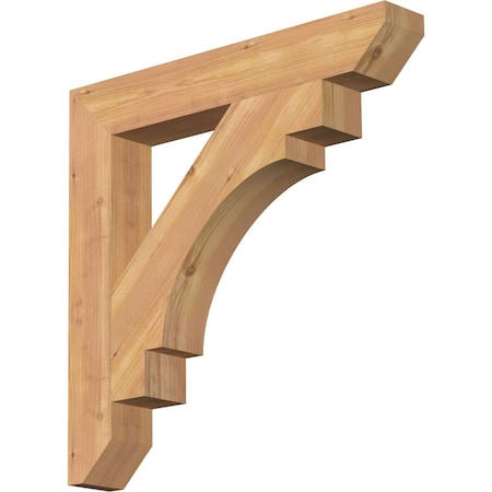 Ekena Millwork Merced Slat Smooth Bracket, Western Red Cedar, 3 1/2"W x 24"D x 24"H BKT04X24X24MRC06SWR